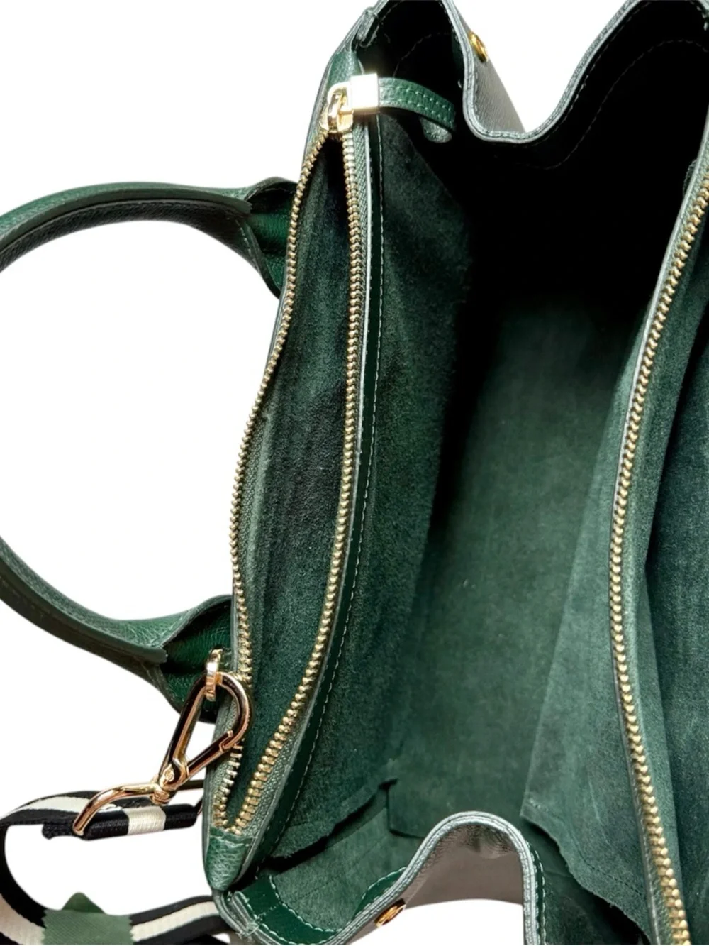 Teddy Blake Bella Vitello Italian Bag avocado dark green forest green NWT - Picture 15 of 16